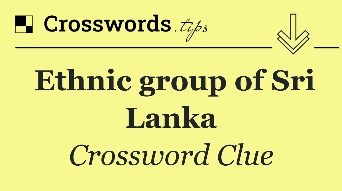 Ethnic group of Sri Lanka