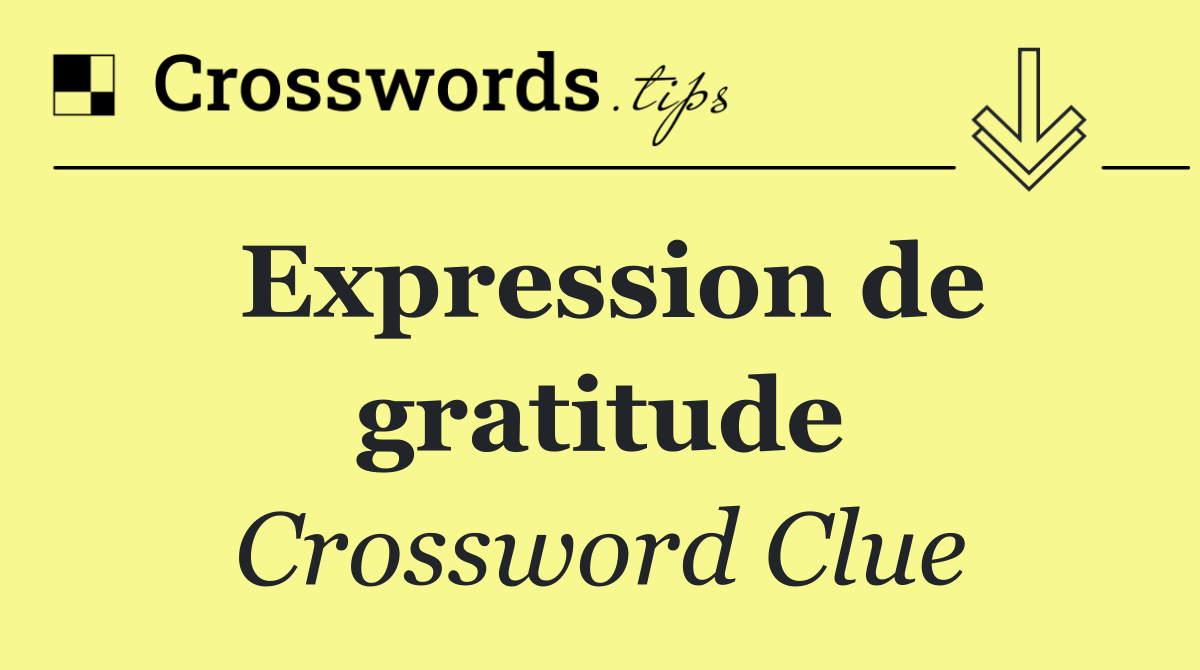 Expression de gratitude