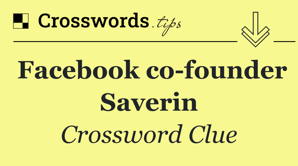 Facebook co founder Saverin