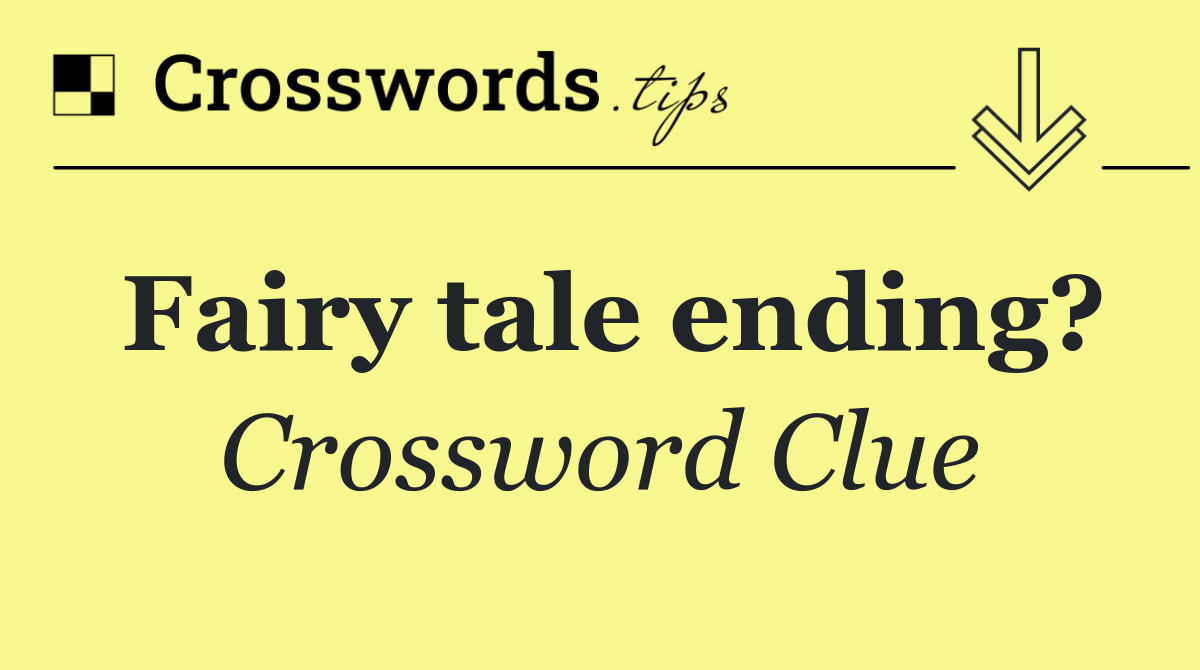 Fairy tale ending?