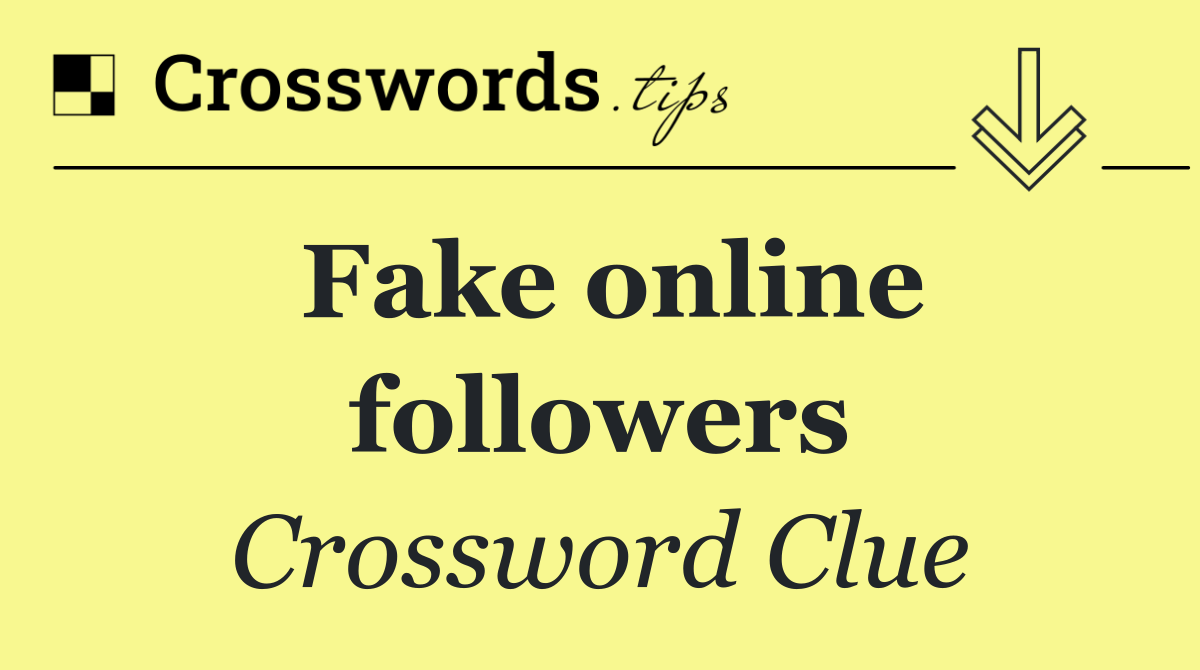 Fake online followers