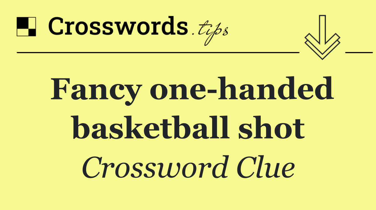 Fancy one handed basketball shot