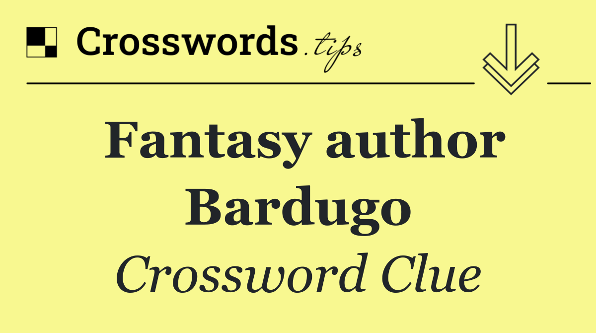 Fantasy author Bardugo
