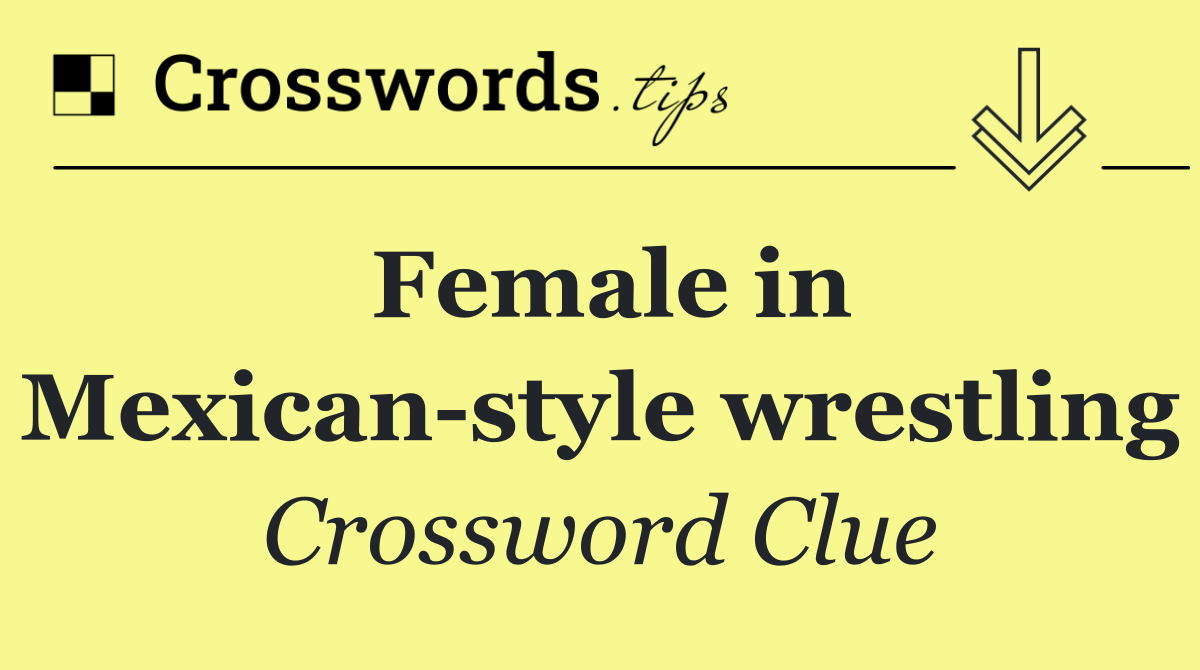 Female in Mexican style wrestling