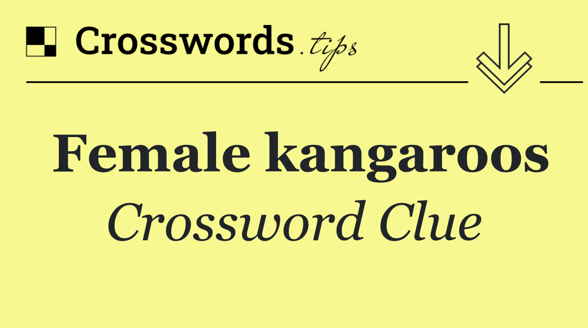 Female kangaroos