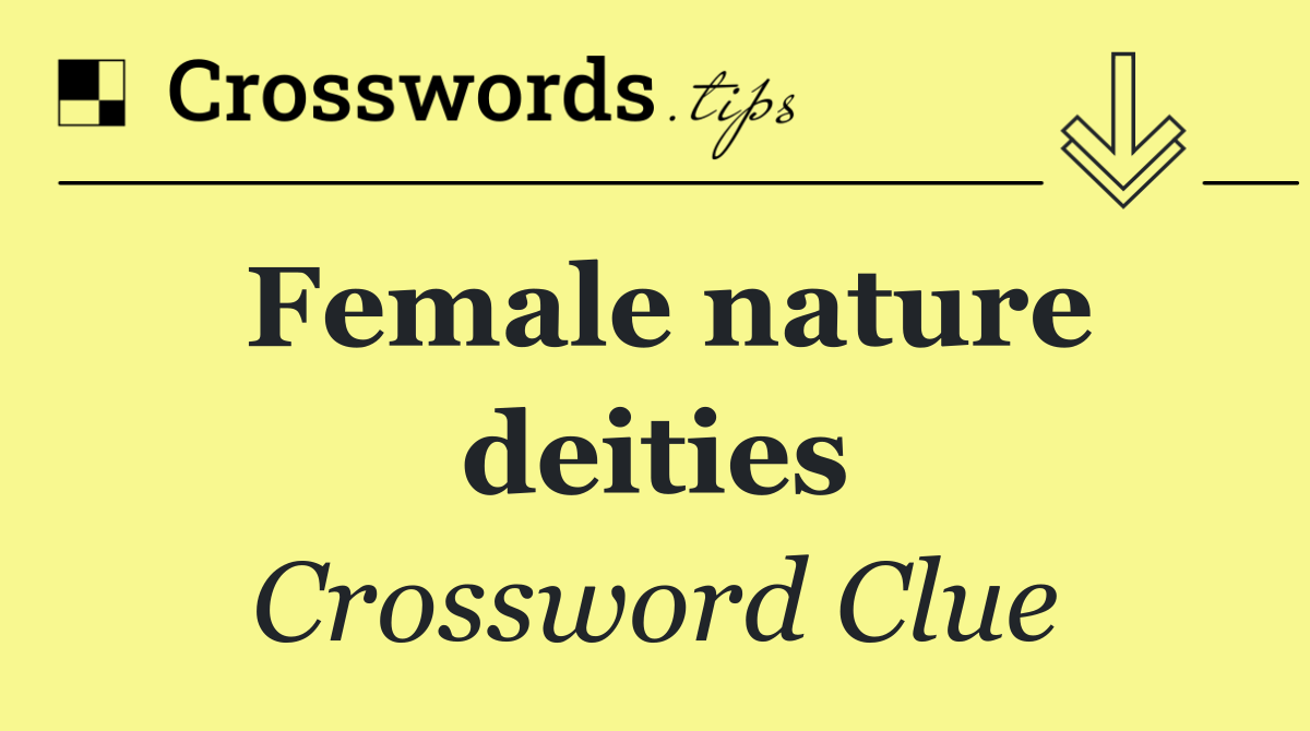 Female nature deities
