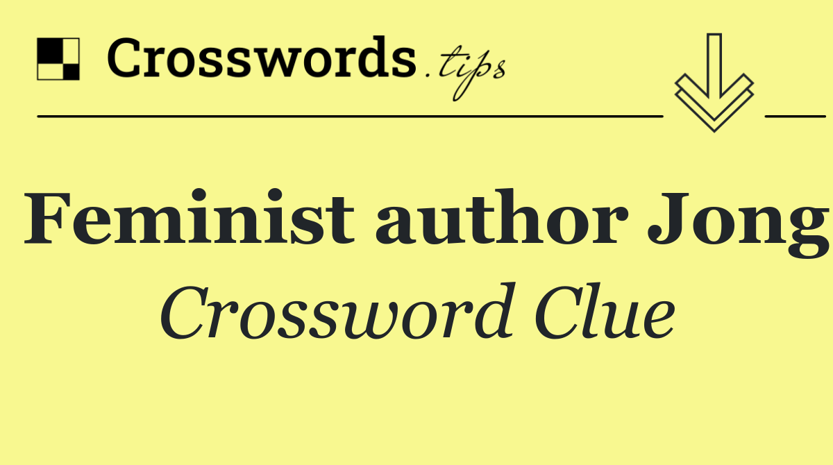 Feminist author Jong