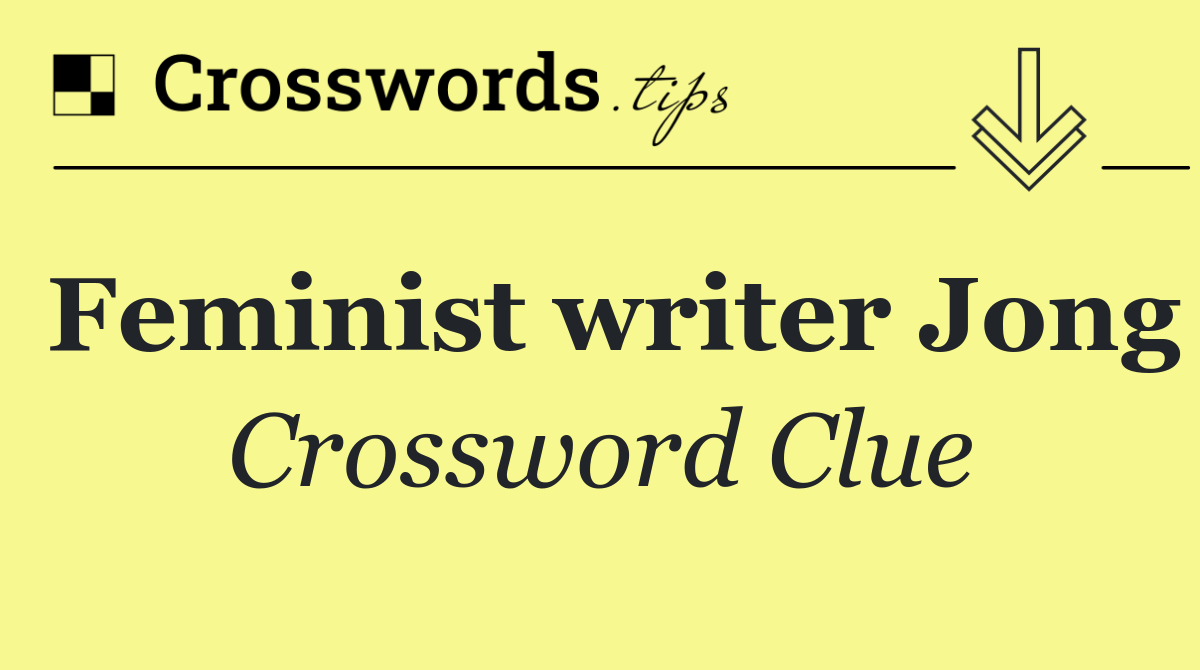 Feminist writer Jong
