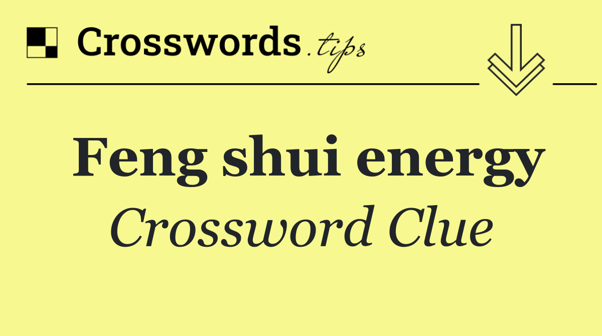 Feng shui energy