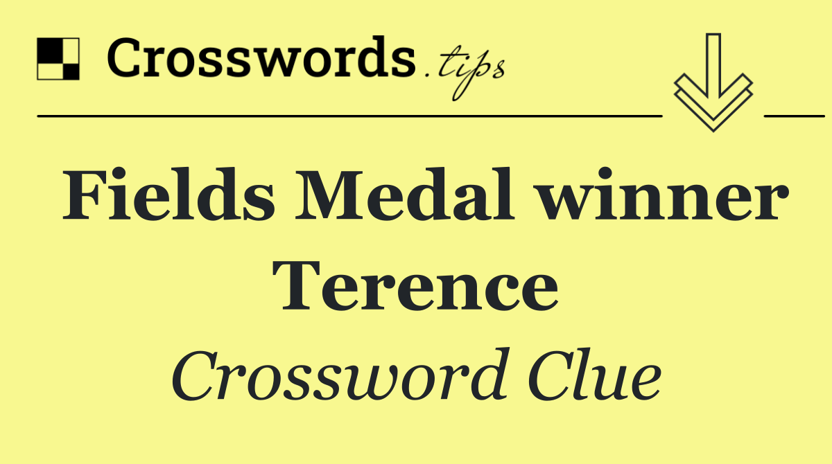Fields Medal winner Terence