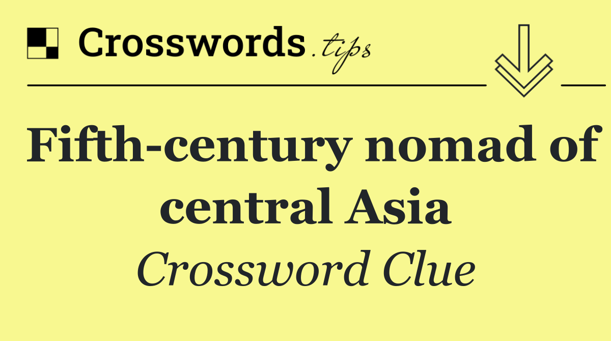 Fifth century nomad of central Asia