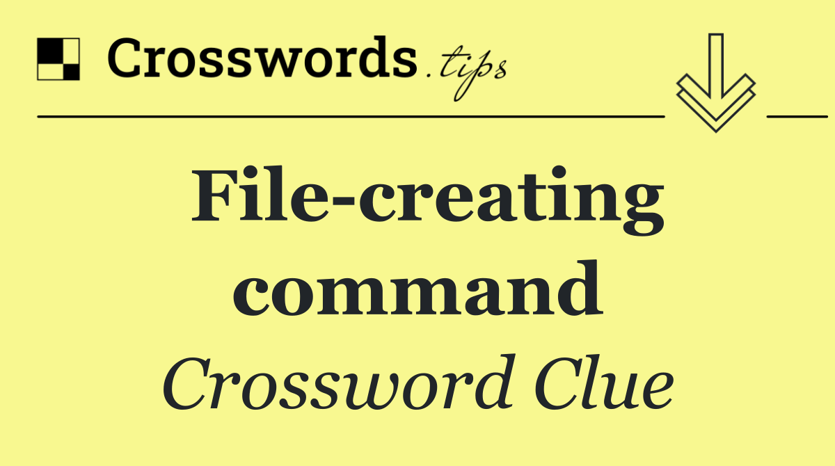File creating command