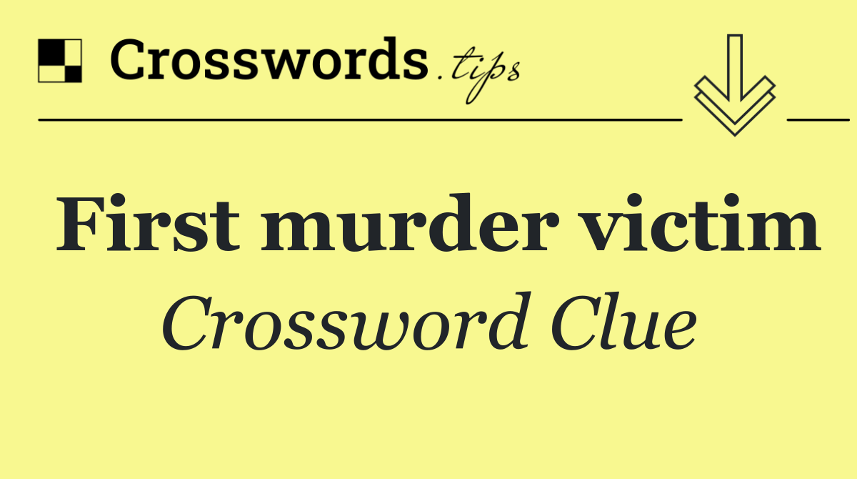 First murder victim