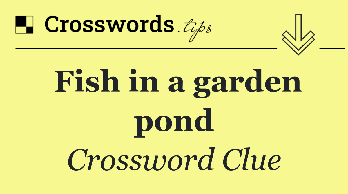 Fish in a garden pond