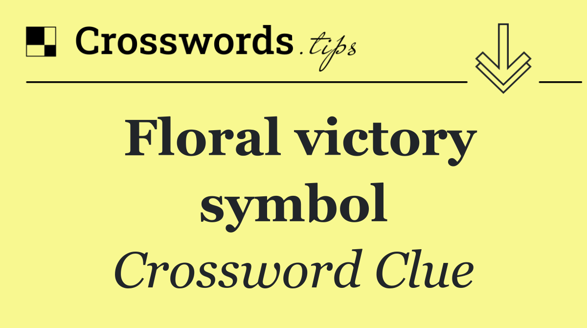 Floral victory symbol