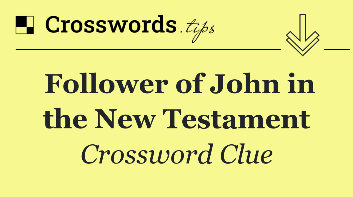 Follower of John in the New Testament