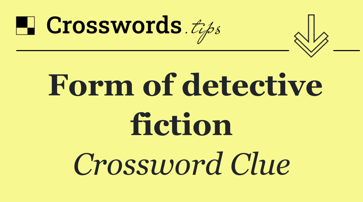 Form of detective fiction