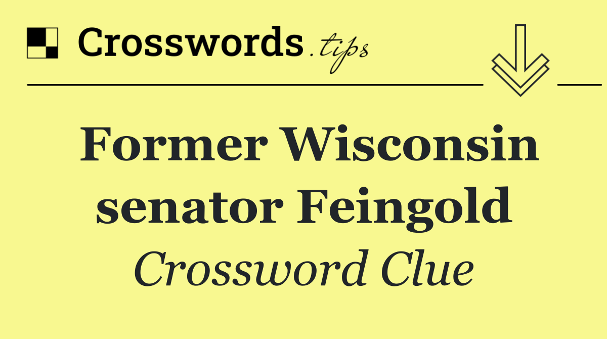 Former Wisconsin senator Feingold
