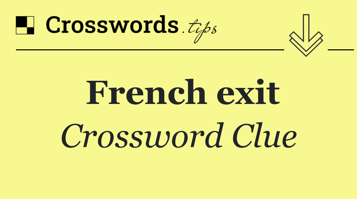 French exit