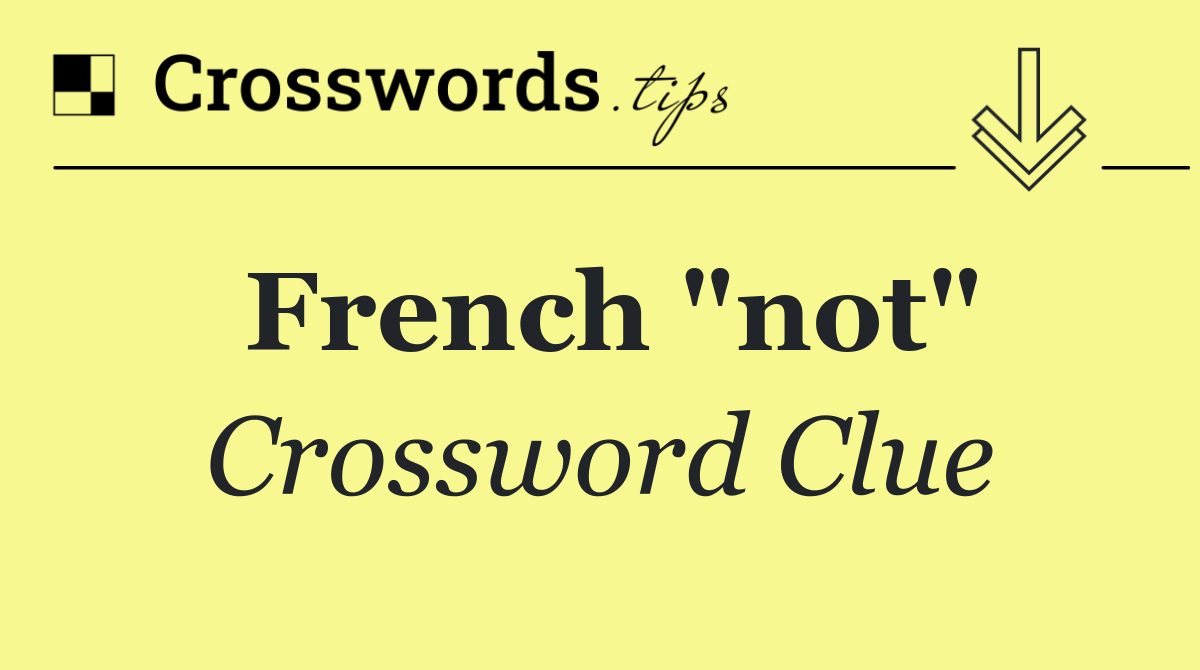 French "not"