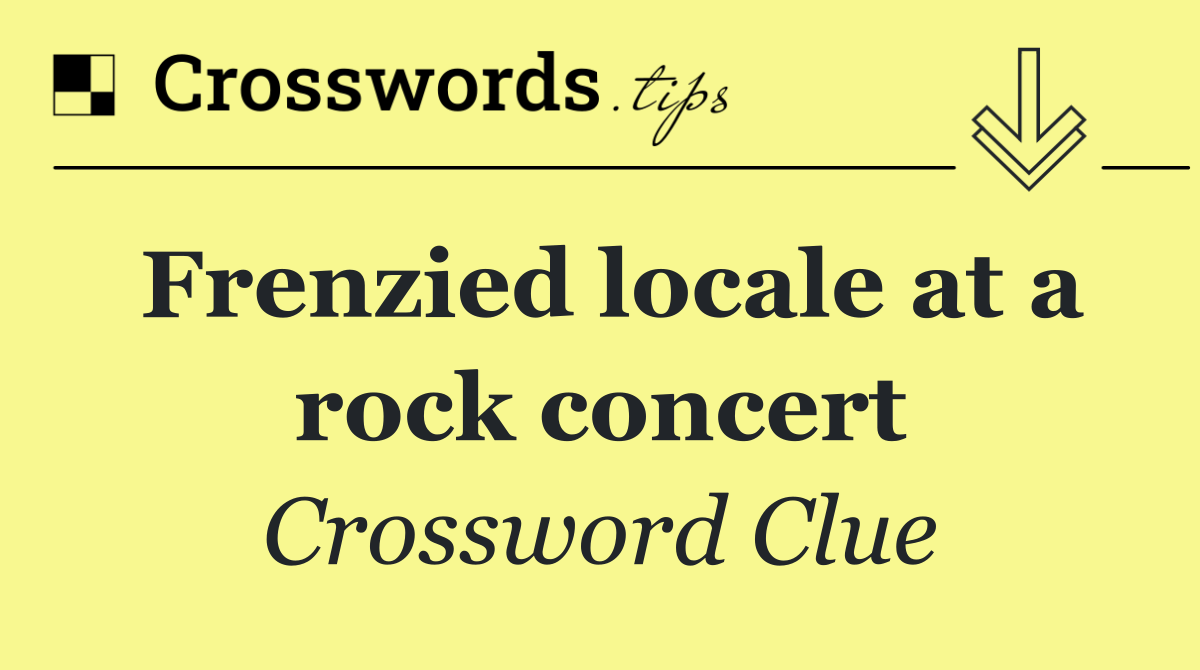 Frenzied locale at a rock concert