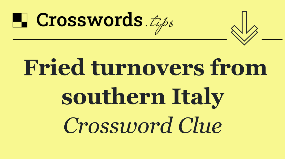 Fried turnovers from southern Italy