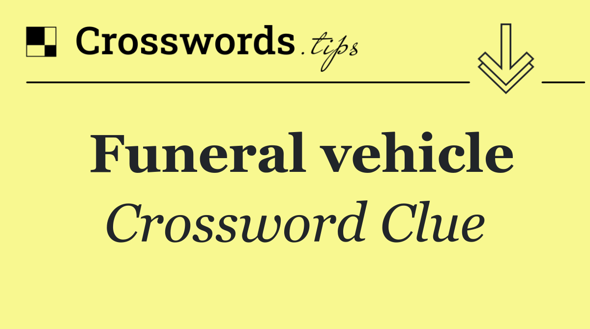 Funeral vehicle