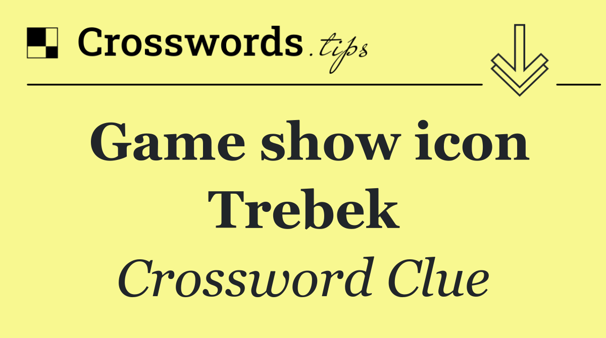 Game show icon Trebek