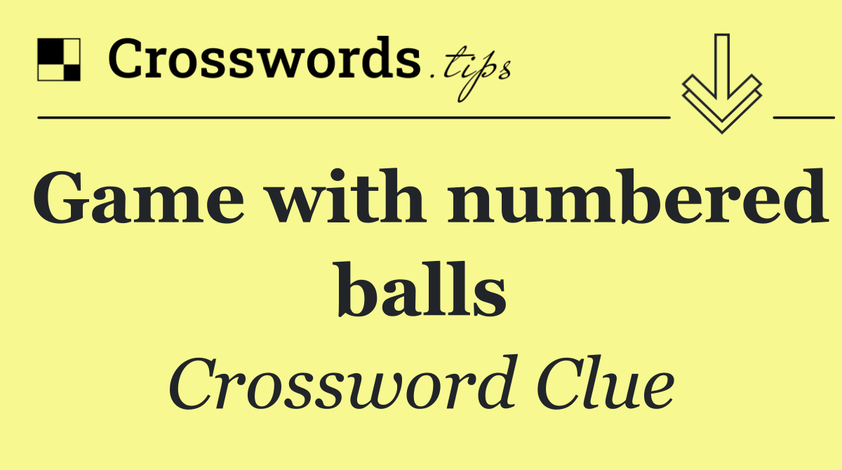 Game with numbered balls
