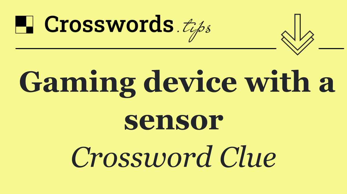 Gaming device with a sensor