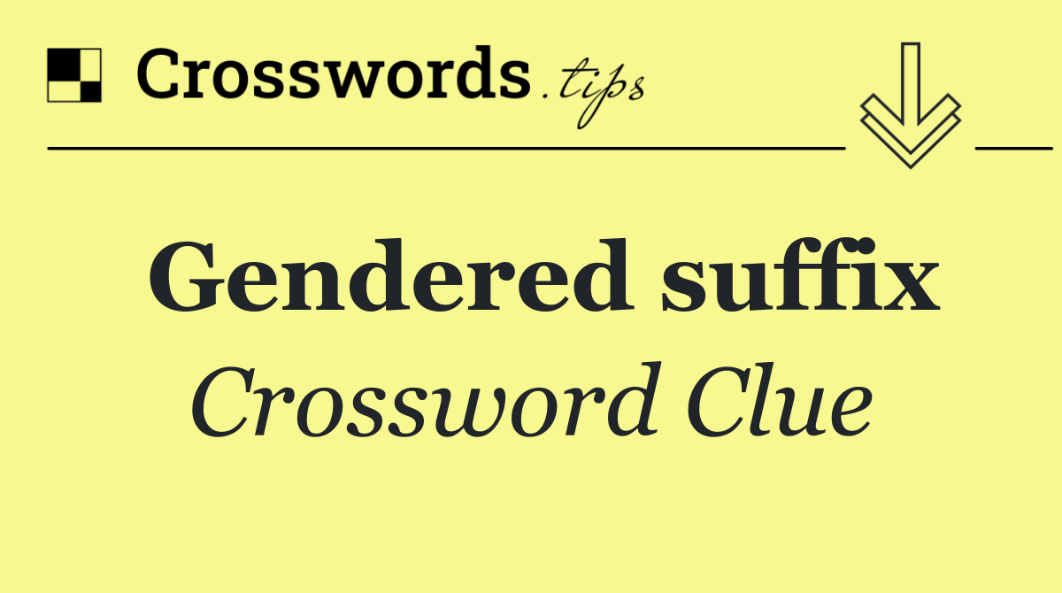Gendered suffix