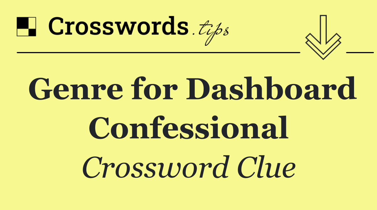 Genre for Dashboard Confessional