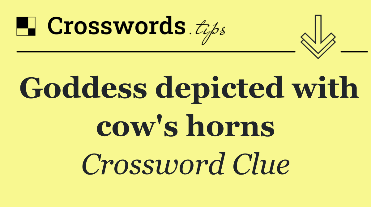 Goddess depicted with cow's horns