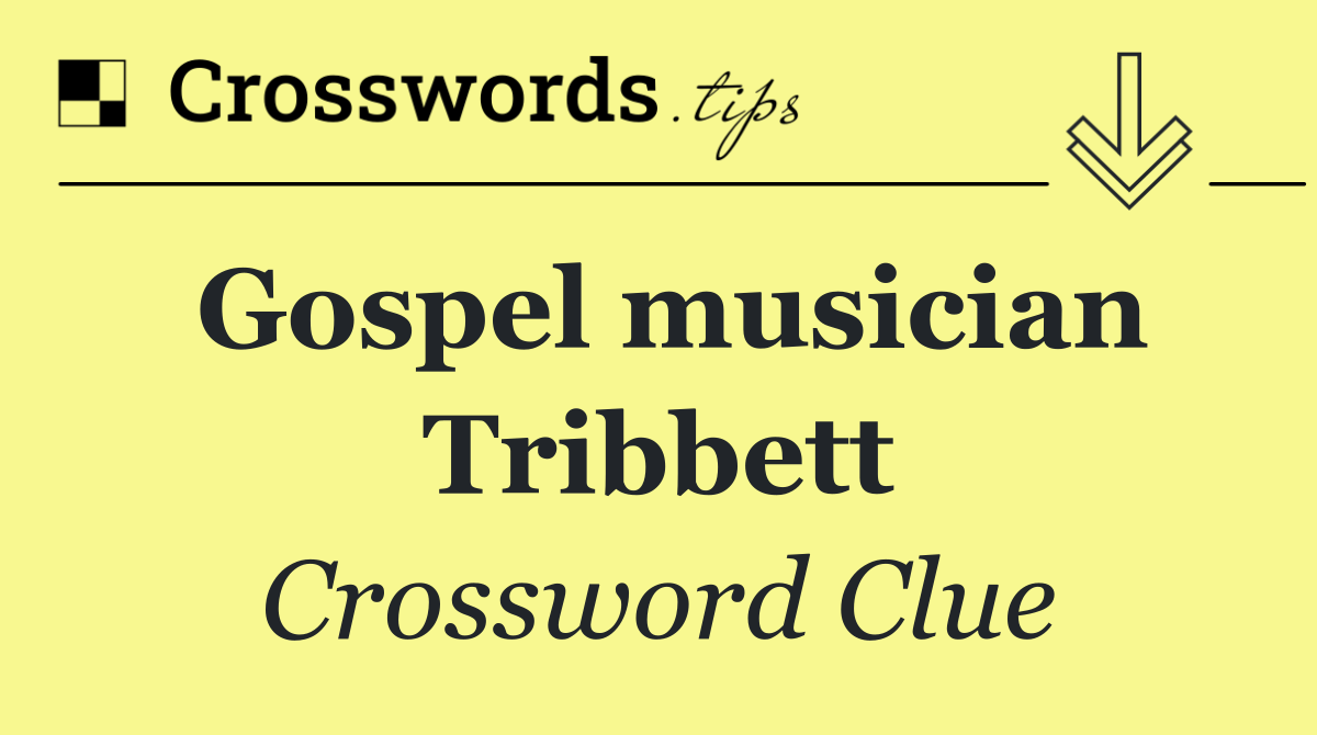 Gospel musician Tribbett