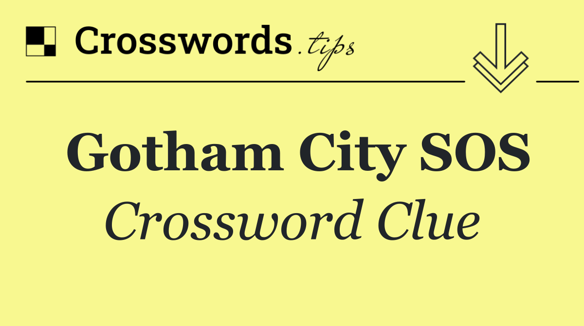 Gotham City SOS