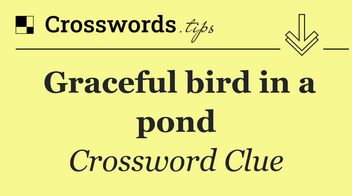 Graceful bird in a pond