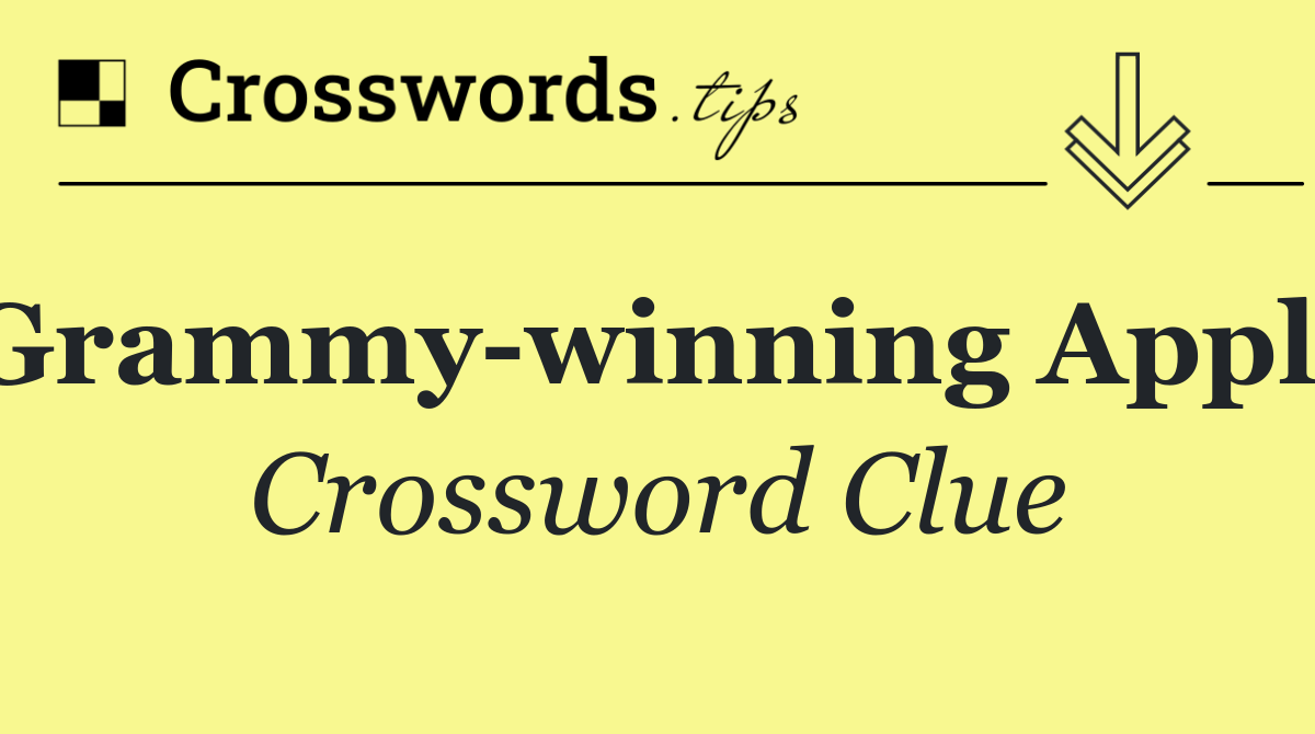 Grammy winning Apple