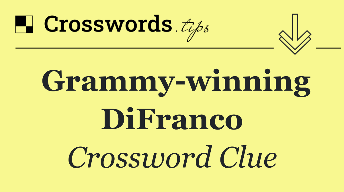 Grammy winning DiFranco