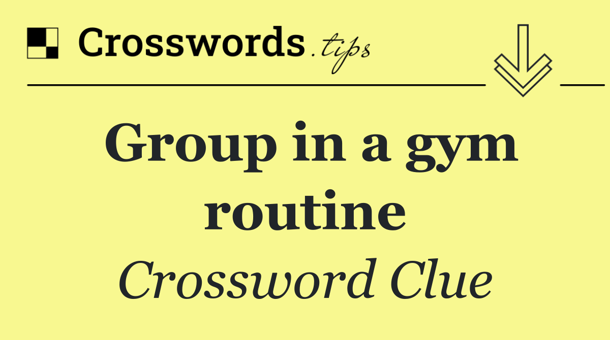 Group in a gym routine