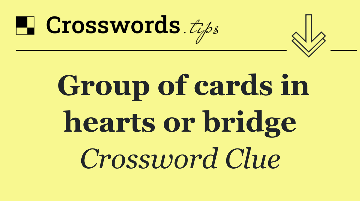 Group of cards in hearts or bridge