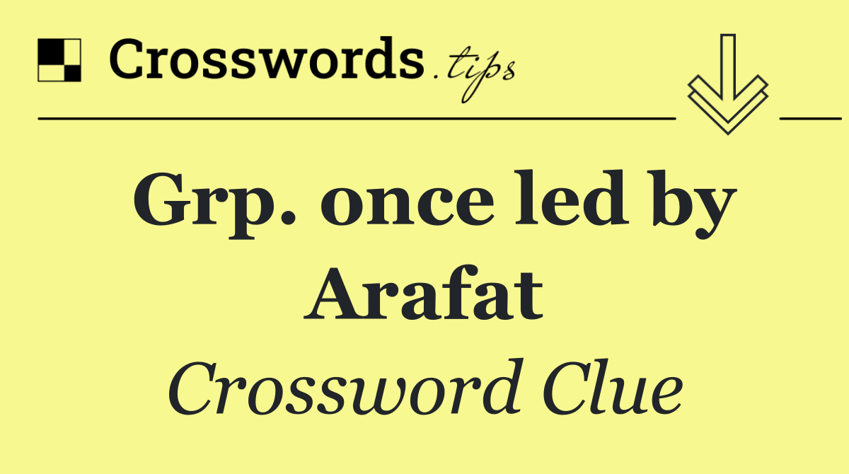 Grp. once led by Arafat