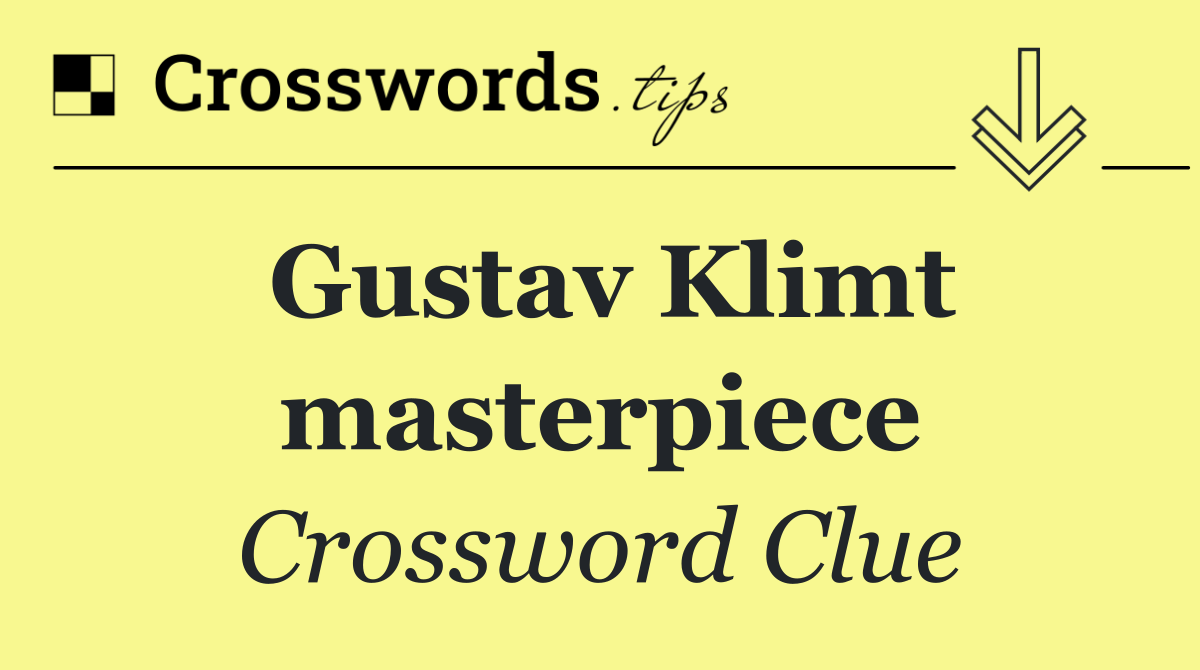 Gustav Klimt masterpiece