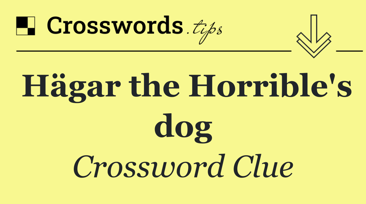 Hägar the Horrible's dog