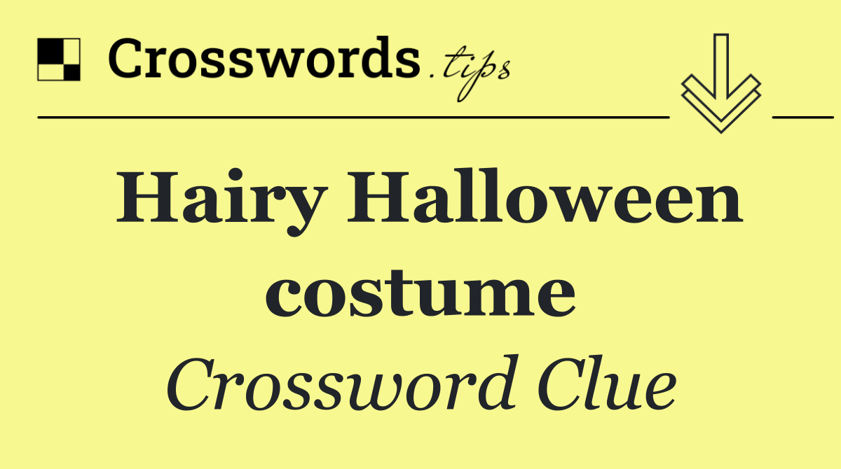 Hairy Halloween costume
