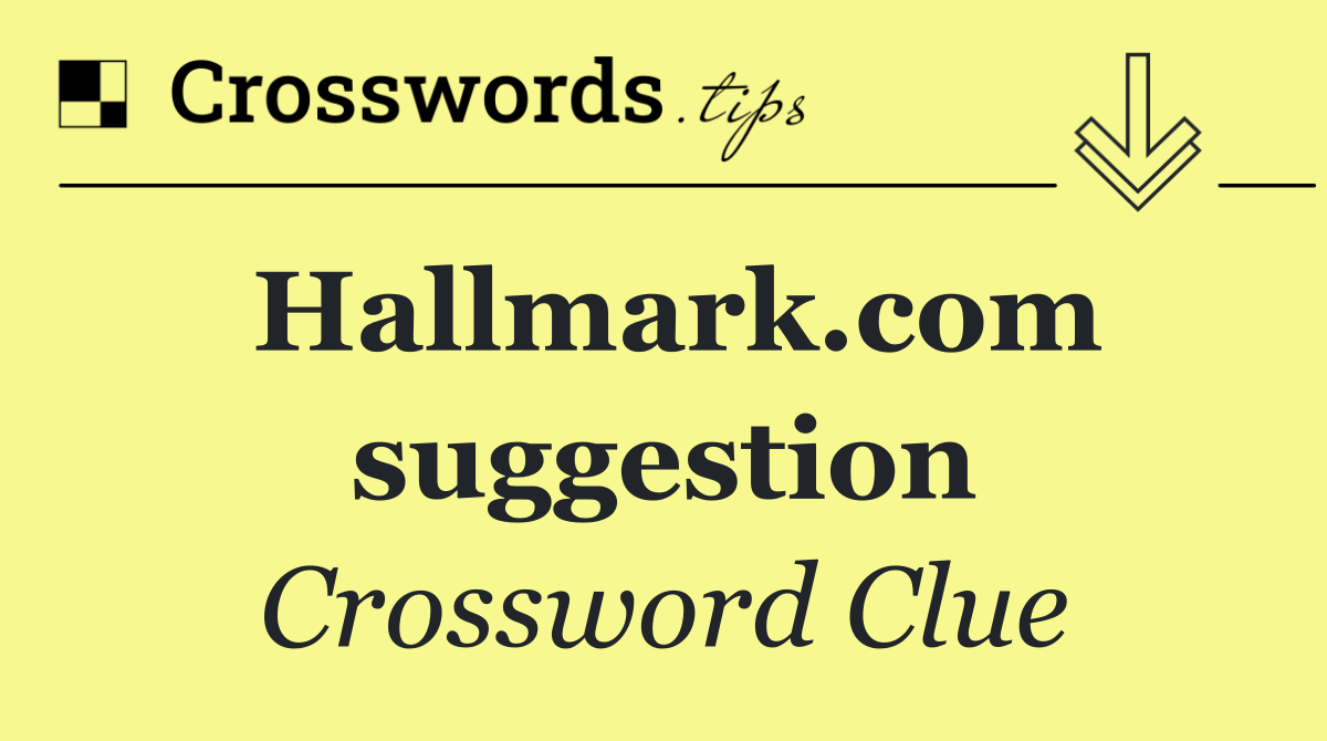 Hallmark.com suggestion