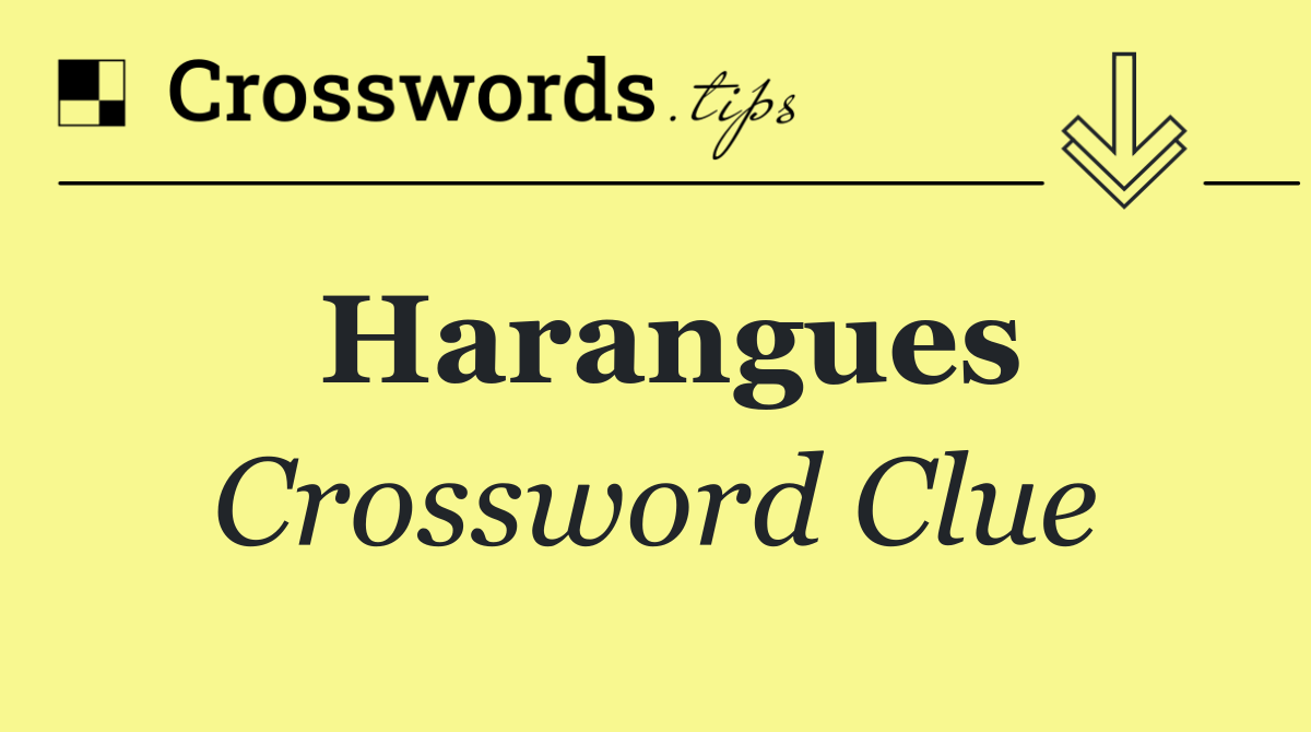 Harangues