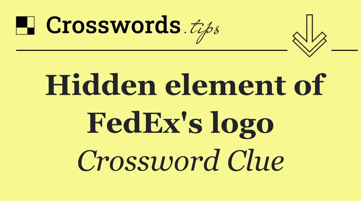 Hidden element of FedEx's logo