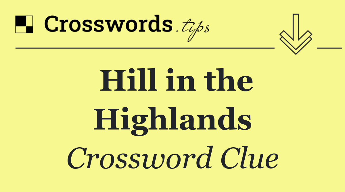 Hill in the Highlands