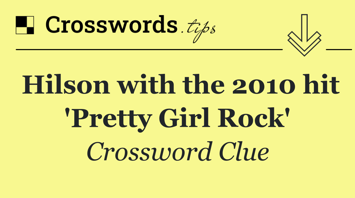 Hilson with the 2010 hit 'Pretty Girl Rock'