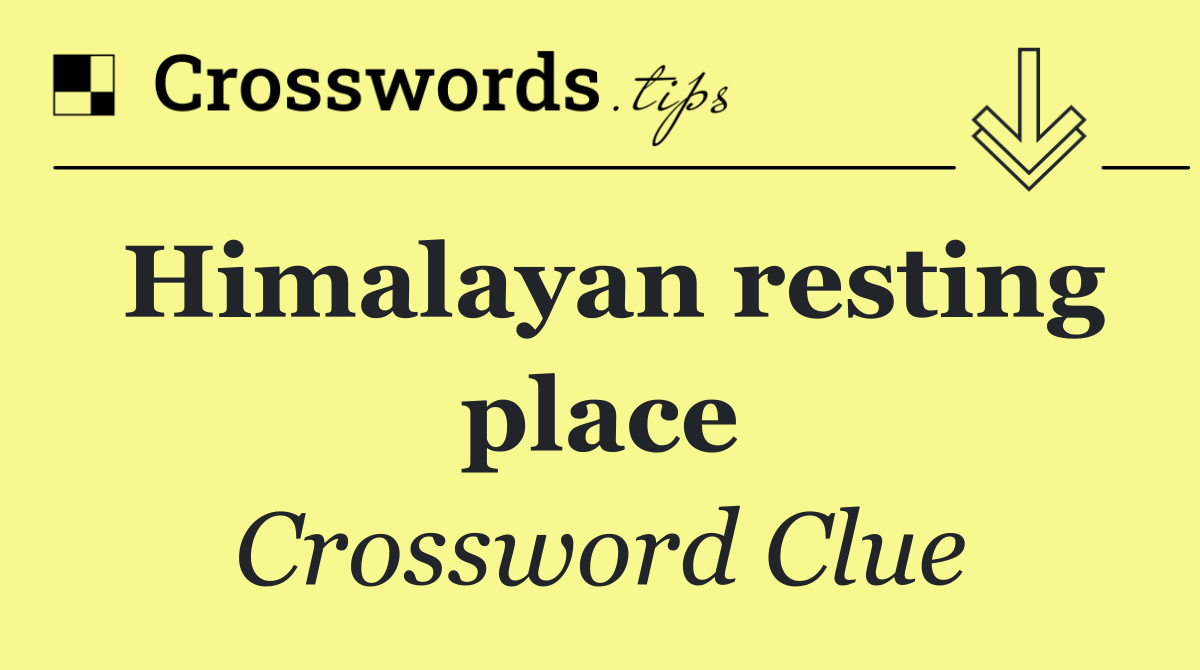 Himalayan resting place